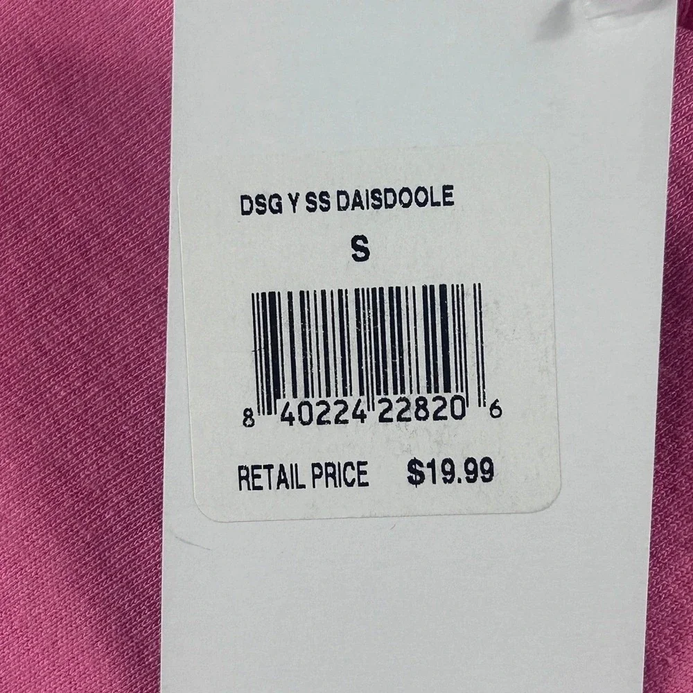 Simply Southern Youth Small Pink Goldendoodle Daisy Graphic T-Shirt NWT DSG Y SS